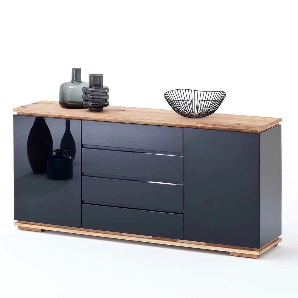 172x81x40 Hochglanz Kommode in Schwarz - Ercurs I 172x81x40 Hochglanz Kommode In Schwarz - Ercurs I -Landuva Shop 172x81x40 hochglanz kommode in schwarz asteiche massivholz ercurs i 01