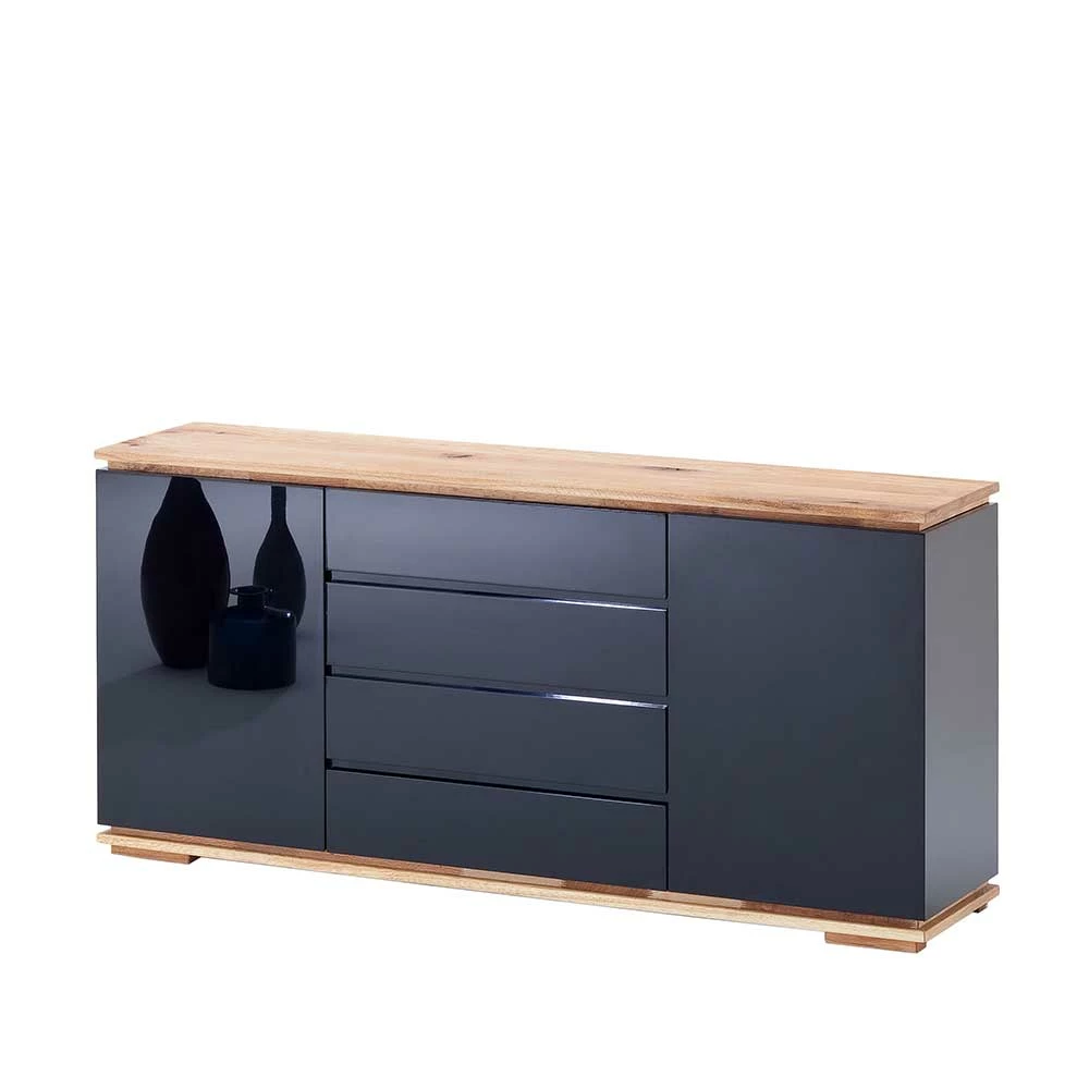 172x81x40 Hochglanz Kommode in Schwarz - Ercurs I 172x81x40 Hochglanz Kommode In Schwarz - Ercurs I -Landuva Shop 172x81x40 hochglanz kommode in schwarz asteiche massivholz ercurs i f