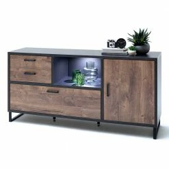 177x86x45 Design Sideboard In Eiche Dunkel Dekor - Emjedov 4 177x86x45 Design Sideboard In Eiche Dunkel Dekor - Emjedov -Landuva Shop 177x86x45 design sideboard in eiche dunkel dekor dunkelgrau emjedov 02