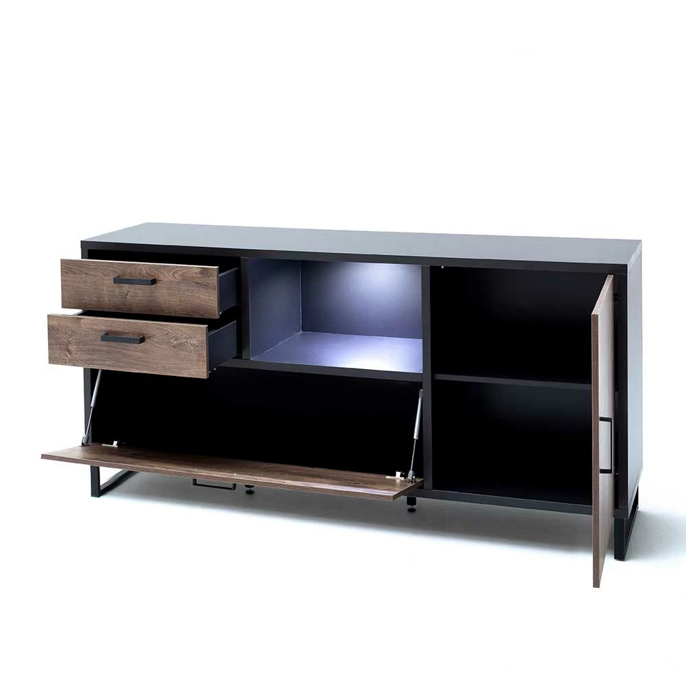 177x86x45 Design Sideboard in Eiche Dunkel Dekor - Emjedov 177x86x45 Design Sideboard In Eiche Dunkel Dekor - Emjedov -Landuva Shop 177x86x45 design sideboard in eiche dunkel dekor dunkelgrau emjedov 03