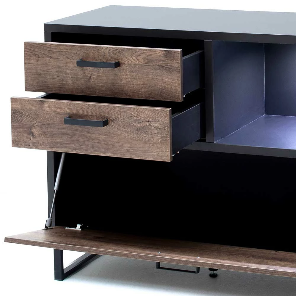 177x86x45 Design Sideboard in Eiche Dunkel Dekor - Emjedov 177x86x45 Design Sideboard In Eiche Dunkel Dekor - Emjedov -Landuva Shop 177x86x45 design sideboard in eiche dunkel dekor dunkelgrau emjedov 04