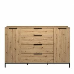 180x113x40 Hohe Kommode In Asteiche Optik - Vunsci 4 180x113x40 Hohe Kommode In Asteiche Optik - Vunsci -Landuva Shop 180x113x40 hohe kommode in asteiche optik mit metallgriffen vunsci 02