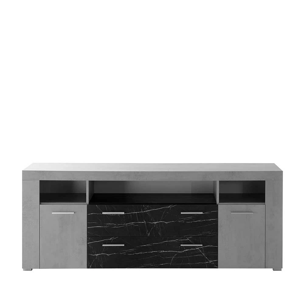 180x70x40 Betonoptik Sideboard mit Metallgriffen - Evelba 180x70x40 Betonoptik Sideboard Mit Metallgriffen - Evelba -Landuva Shop 180x70x40 betonoptik sideboard mit metallgriffen in modernem design evelba 02