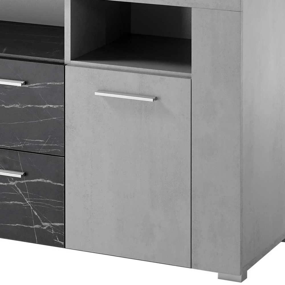 180x70x40 Betonoptik Sideboard mit Metallgriffen - Evelba 180x70x40 Betonoptik Sideboard Mit Metallgriffen - Evelba -Landuva Shop 180x70x40 betonoptik sideboard mit metallgriffen in modernem design evelba 04