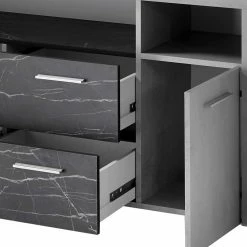 180x70x40 Betonoptik Sideboard Mit Metallgriffen - Evelba 7 180x70x40 Betonoptik Sideboard Mit Metallgriffen - Evelba -Landuva Shop 180x70x40 betonoptik sideboard mit metallgriffen in modernem design evelba 05