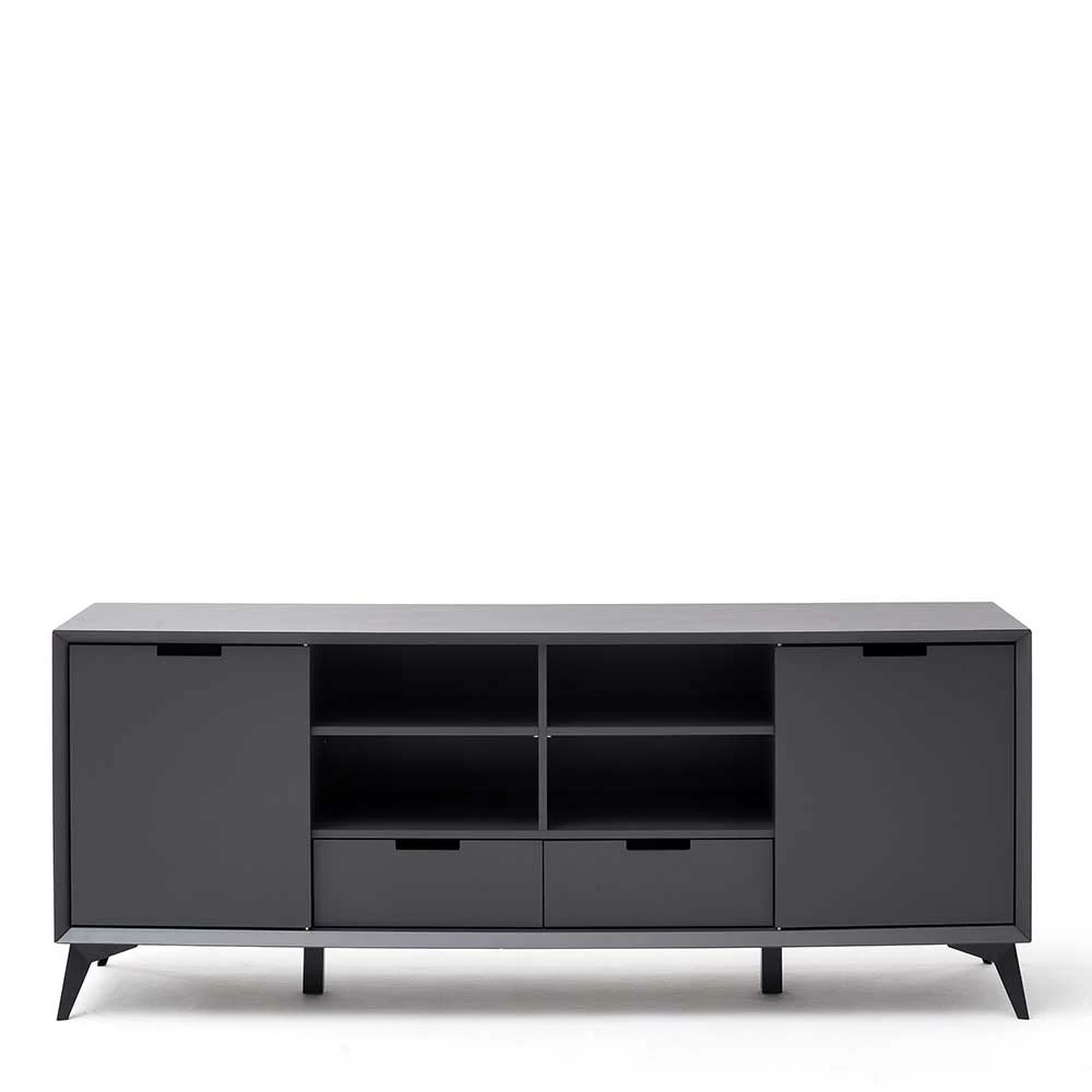 180x73x40 Design Sideboard in Grau & Weiß - Vadids 180x73x40 Design Sideboard In Grau & Weiß - Vadids -Landuva Shop 180x73x40 design sideboard in grau weiss mit sechs schubladen zwei tueren vadids 04