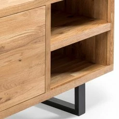 180x75x45 Asteiche Sideboard Mit Metallfüßen - Ventida -Landuva Shop 180x75x45 asteiche sideboard mit metallfuessen im u design ventida 04