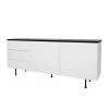 180x76x45 Sideboard In Weiß & Schwarz - Marano 2 180x76x45 Sideboard In Weiß & Schwarz - Marano -Landuva Shop 180x76x45 sideboard in weiss schwarz mit metallfuessen marano f