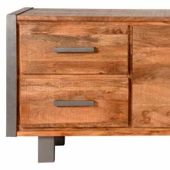 180x78x45 Cm Sideboard Aus Massivholz Mango - Suvernos 7 180x78x45 Cm Sideboard Aus Massivholz Mango - Suvernos -Landuva Shop 180x78x45 cm sideboard aus massivholz mango in natur mit metall in grau suvernos 05