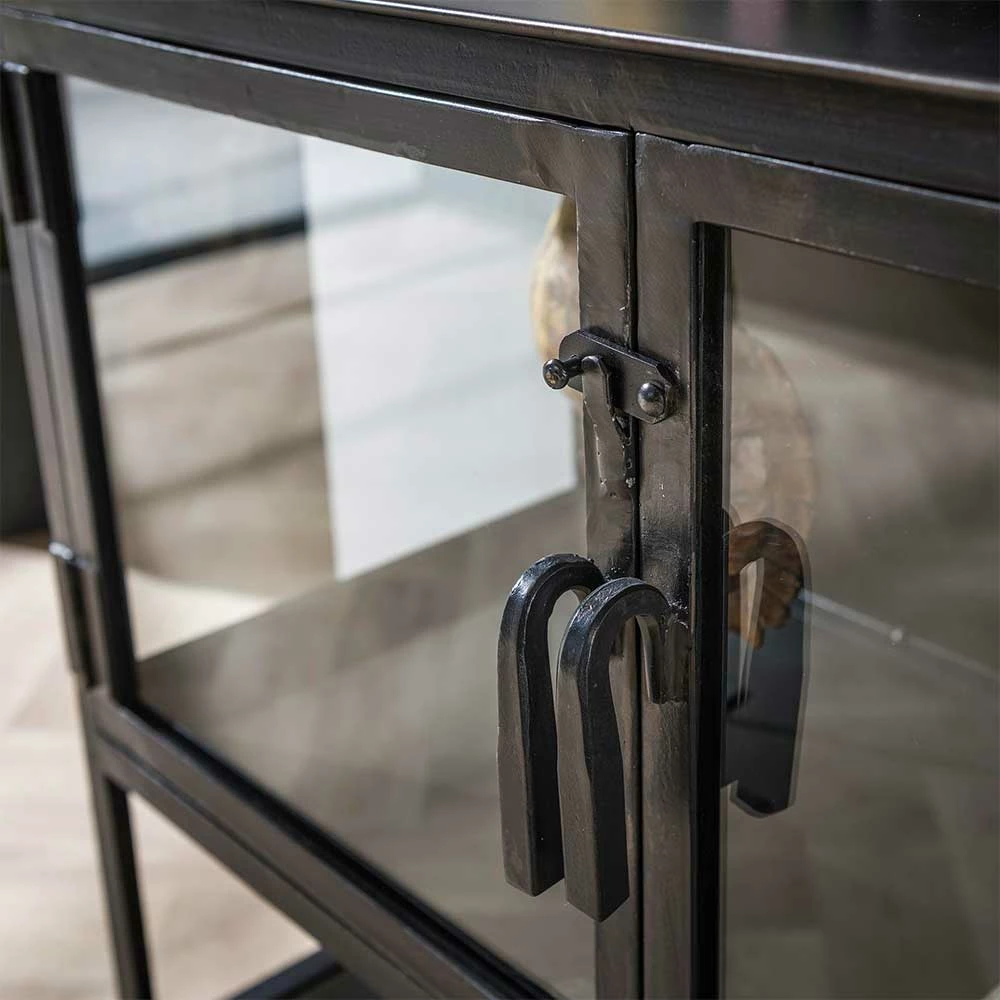 180x80x40 Sideboard aus Metall & Glas - Brayden 180x80x40 Sideboard Aus Metall & Glas - Brayden -Landuva Shop 180x80x40 sideboard aus metall glas mit 4 tueren ablageboden brayden 03