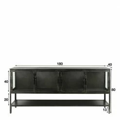 180x80x40 Sideboard Aus Metall & Glas - Brayden 7 180x80x40 Sideboard Aus Metall & Glas - Brayden -Landuva Shop 180x80x40 sideboard aus metall glas mit 4 tueren ablageboden brayden 05