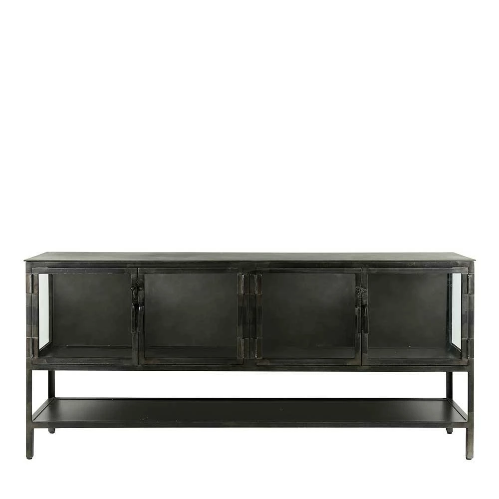 180x80x40 Sideboard aus Metall & Glas - Brayden 180x80x40 Sideboard Aus Metall & Glas - Brayden -Landuva Shop 180x80x40 sideboard aus metall glas mit 4 tueren ablageboden brayden f