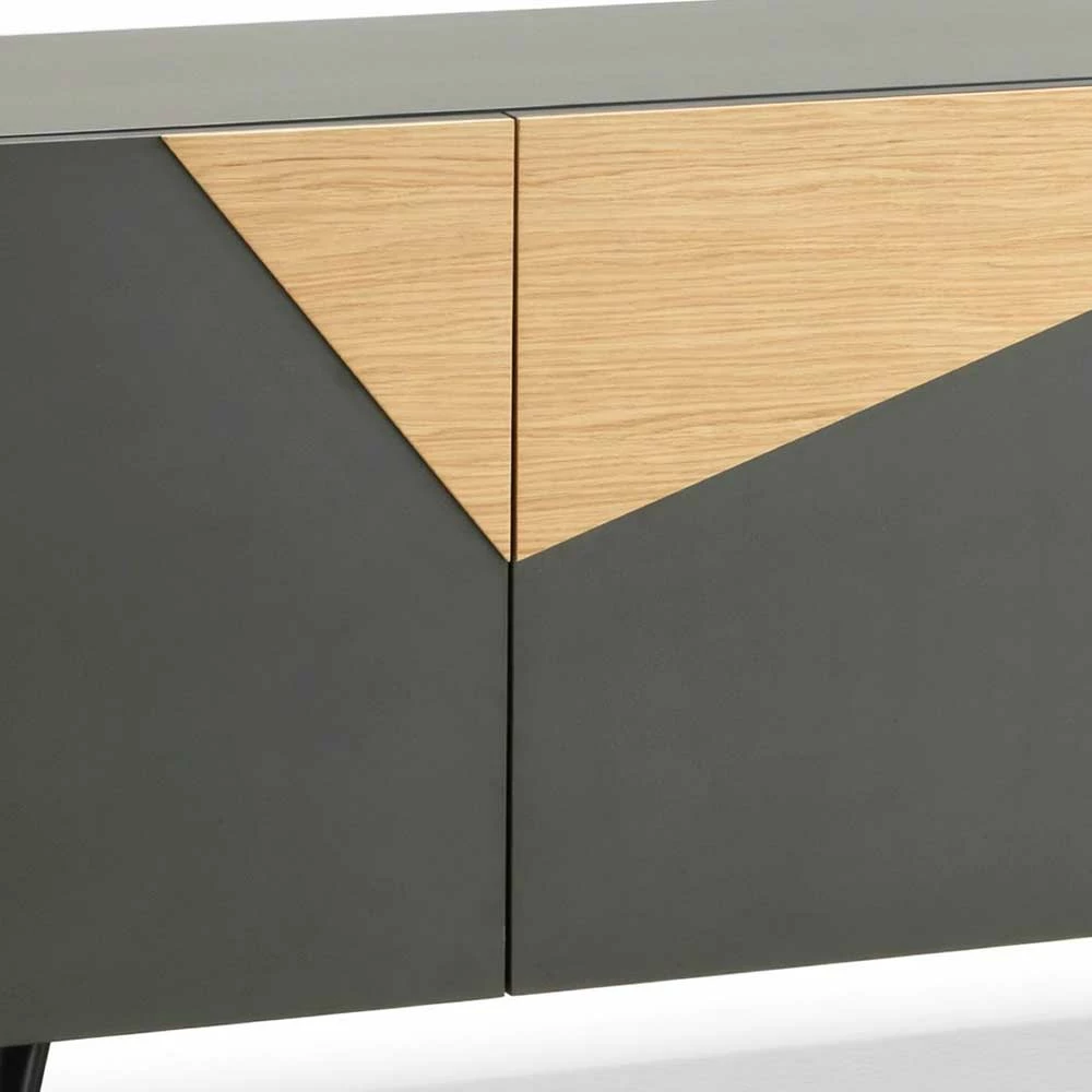 180x80x50 Design Anrichte mit drei Türen - Dioba 180x80x50 Design Anrichte Mit Drei Türen - Dioba -Landuva Shop 180x80x50 design anrichte mit drei tueren in anthrazit eiche furnier dioba 02