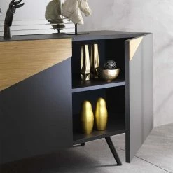 180x80x50 Design Anrichte Mit Drei Türen - Dioba 6 180x80x50 Design Anrichte Mit Drei Türen - Dioba -Landuva Shop 180x80x50 design anrichte mit drei tueren in anthrazit eiche furnier dioba 04