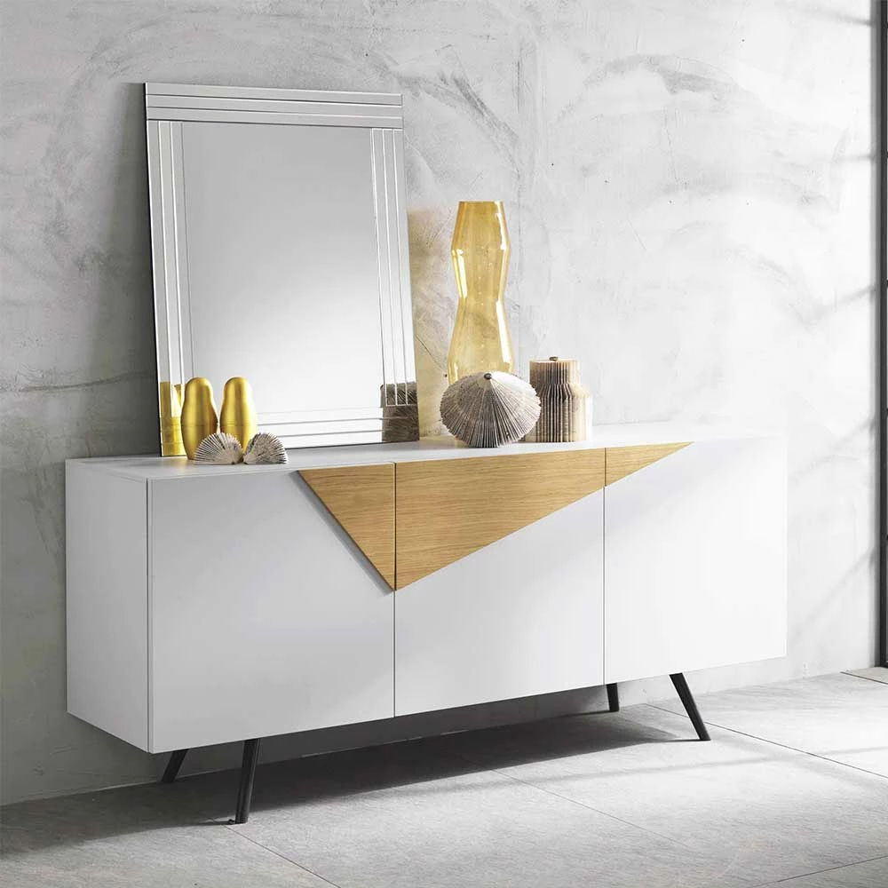 180x80x50 Design Sideboard 3-türig - Extena 180x80x50 Design Sideboard 3-türig - Extena -Landuva Shop 180x80x50 design sideboard 3 tuerig in weiss eichefarben