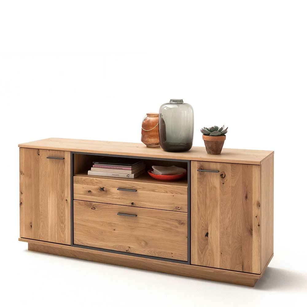 180x81x44 Sideboard in Asteiche Bianco - Vedreda 180x81x44 Sideboard In Asteiche Bianco - Vedreda -Landuva Shop 180x81x44 sideboard in asteiche bianco teilmassiv mit sockelgestell vedreda 01