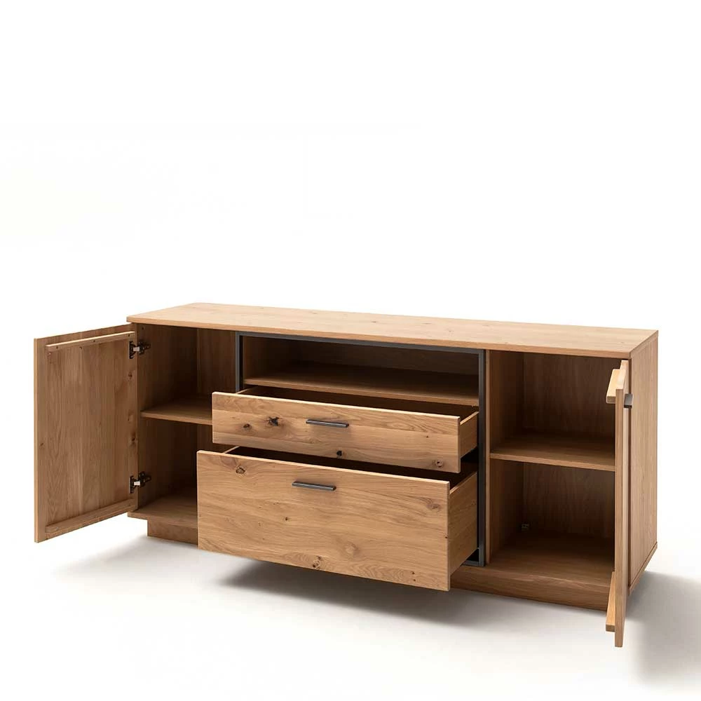 180x81x44 Sideboard in Asteiche Bianco - Vedreda 180x81x44 Sideboard In Asteiche Bianco - Vedreda -Landuva Shop 180x81x44 sideboard in asteiche bianco teilmassiv mit sockelgestell vedreda 03