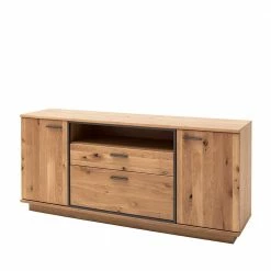 180x81x44 Sideboard In Asteiche Bianco - Vedreda