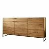 180x85x40 Wildeiche Sideboard 3-türig & Schublade - Varzado -Landuva Shop 180x85x40 wildeiche sideboard 3 tuerig schublade mit buegelgestell aus metall varzado f