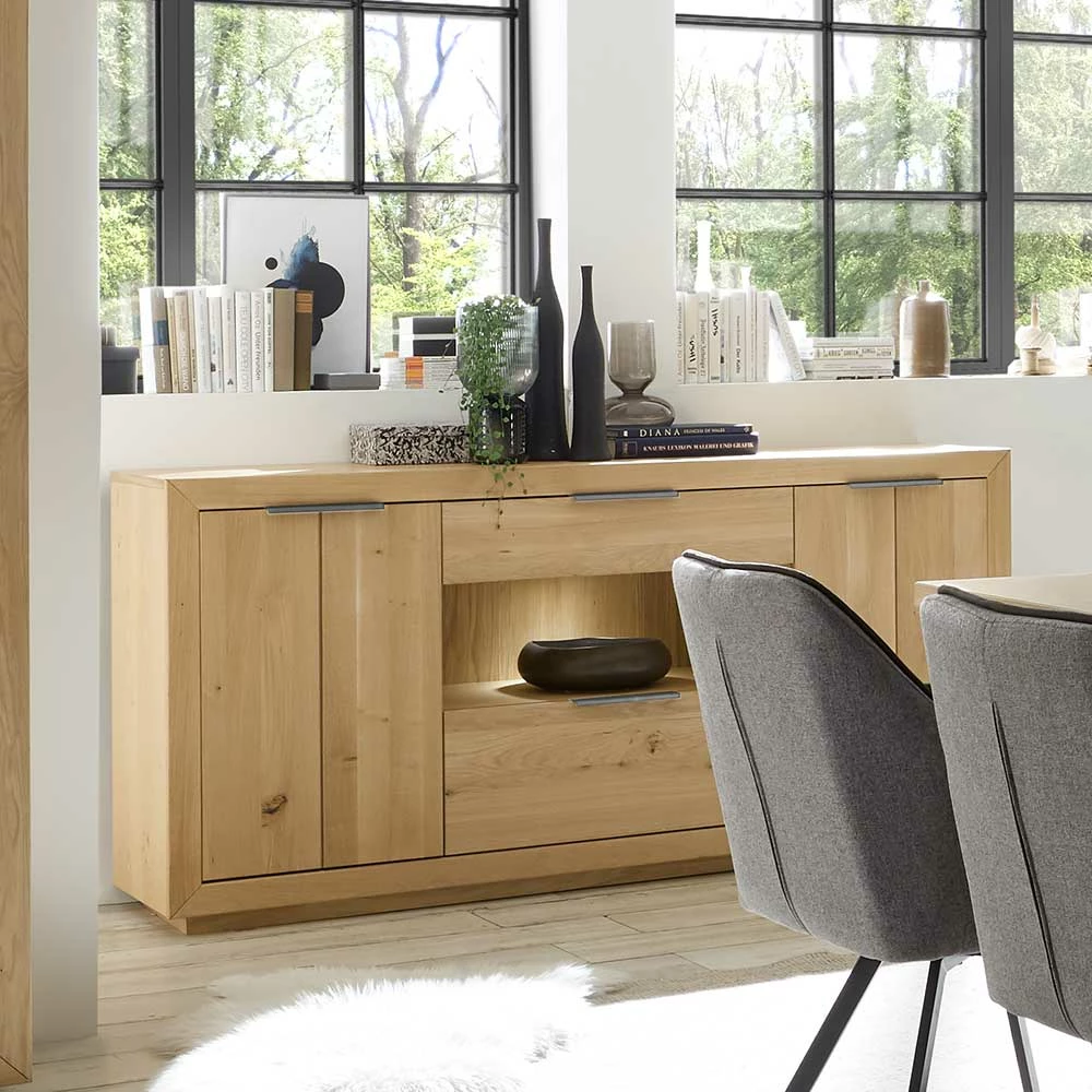 180x85x42 Sideboard in Wildeiche Bianco - Vegrilo 180x85x42 Sideboard In Wildeiche Bianco - Vegrilo -Landuva Shop 180x85x42 sideboard in wildeiche bianco furniert mit griffen aus metall vegrilo 05