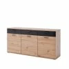 180x85x43 MDF Sideboard Mit Sockelgestell - Vecenda 1 180x85x43 MDF Sideboard Mit Sockelgestell - Vecenda -Landuva Shop 180x85x43 mdf sideboard mit sockelgestell in eichefarben grau vecenda f