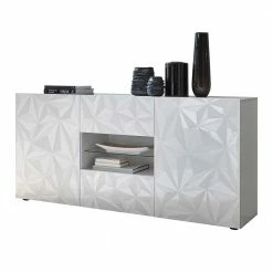 181x84x42 Designer-Sideboard In Glänzend-Weiß - Vovasoma