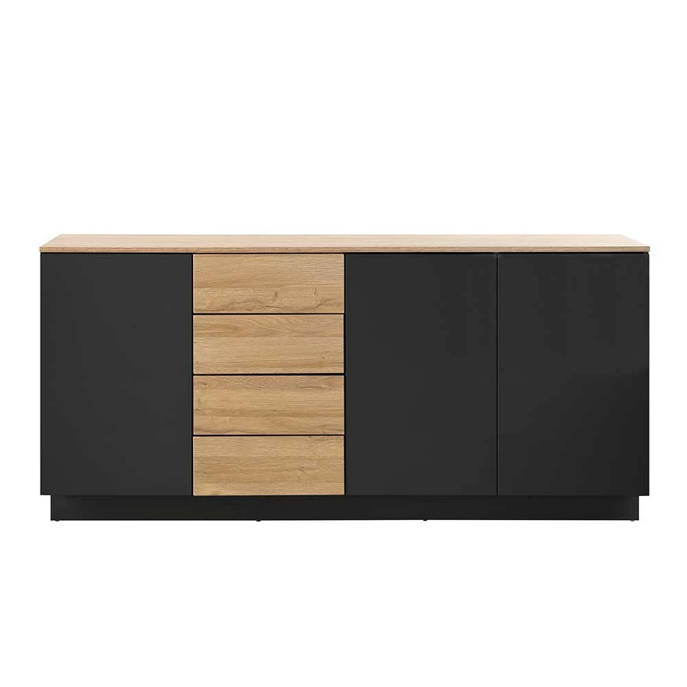 181x85x43 Designer Sideboard zweifarbig - Fincaldon 181x85x43 Designer Sideboard Zweifarbig - Fincaldon -Landuva Shop 181x85x43 designer sideboard zweifarbig in schwarz hg wildeiche nb fincaldon 02