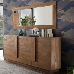 181x90x44 3-türiges Sideboard Mit Sockelgestell - Basento -Landuva Shop 181x90x44 3 tueriges sideboard mit sockelgestell in holzoptik natur basento 05