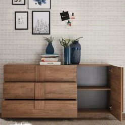 181x90x44 Sideboard Mit Sechs Schubladen & Tür - Basento 4 181x90x44 Sideboard Mit Sechs Schubladen & Tür - Basento -Landuva Shop 181x90x44 sideboard mit sechs schubladen tuer in holzoptik basento 02