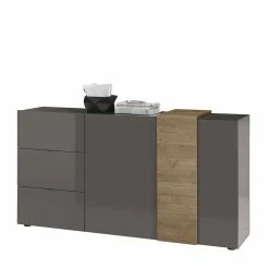 181x94x44 Hochglanz Kombi-Kommode In Grau - Eracosta 4 181x94x44 Hochglanz Kombi-Kommode In Grau - Eracosta -Landuva Shop 181x94x44 hochglanz kombi kommode in grau eiche eracosta 02