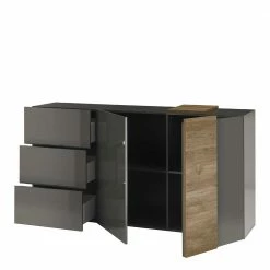 181x94x44 Hochglanz Kombi-Kommode In Grau - Eracosta 5 181x94x44 Hochglanz Kombi-Kommode In Grau - Eracosta -Landuva Shop 181x94x44 hochglanz kombi kommode in grau eiche eracosta 03