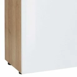 181x99x40 Hohes Sideboard In Weiß Glas - Ayfuna -Landuva Shop 181x99x40 hohes sideboard in weiss glas eiche dekor ayfuna 03