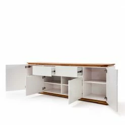 182cm Breite Kombi-Kommode Zweifarbig - Vangels -Landuva Shop 182cm breite kombi kommode zweifarbig in weiss eichefarben vangels 03