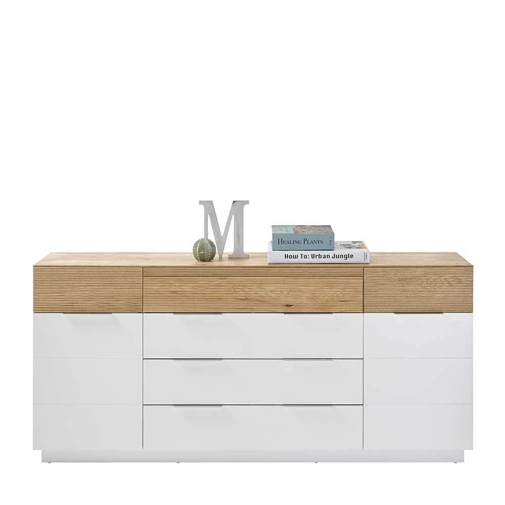 182x83x40 Skandi Sideboard in Eiche & Weiß - Hedisca 182x83x40 Skandi Sideboard In Eiche & Weiß - Hedisca -Landuva Shop 182x83x40 skandi sideboard in eiche weiss mit sockelgestell hedisca 01