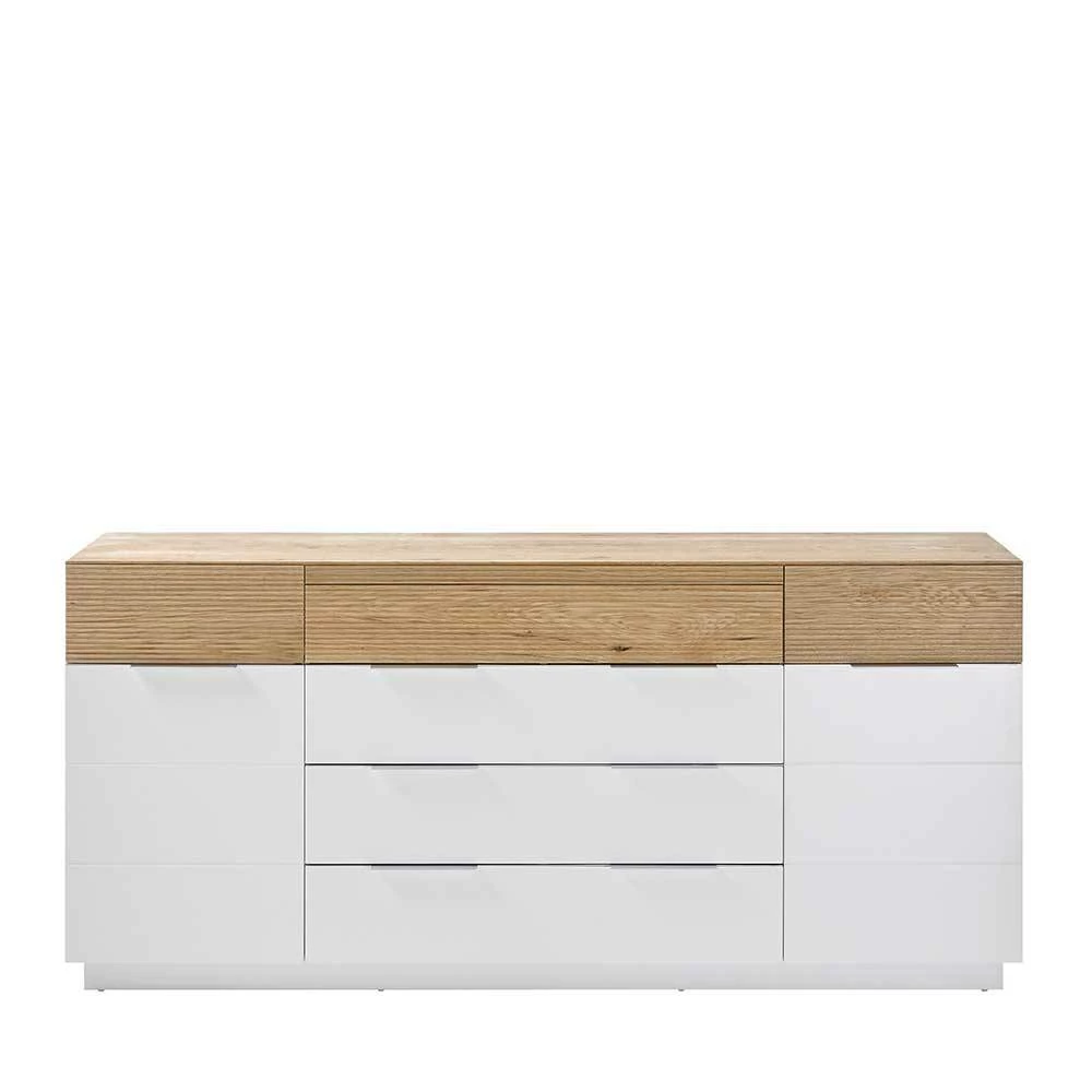 182x83x40 Skandi Sideboard in Eiche & Weiß - Hedisca 182x83x40 Skandi Sideboard In Eiche & Weiß - Hedisca -Landuva Shop 182x83x40 skandi sideboard in eiche weiss mit sockelgestell hedisca 03