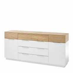 182x83x40 Skandi Sideboard In Eiche & Weiß - Hedisca