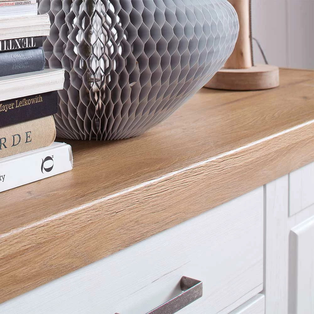 183x85x50 Anrichte Sideboard mit Sockel - Samula 183x85x50 Anrichte Sideboard Mit Sockel - Samula -Landuva Shop 183x85x50 anrichte sideboard mit sockel in weiss eichefarben samula 04