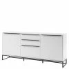 184x85x40 Sideboard In Weiß Mit Schwarz - Enkraja -Landuva Shop 184x85x40 sideboard in weiss mit schwarz mit buegelgestell aus metall enkraja f
