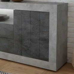 184x86x43 Sideboard In Grau Zweifarbig - Faith -Landuva Shop 184x86x43 sideboard in grau zweifarbig mit sockelgestell faith 03