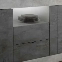 184x86x43 Sideboard In Grau Zweifarbig - Faith -Landuva Shop 184x86x43 sideboard in grau zweifarbig mit sockelgestell faith 04