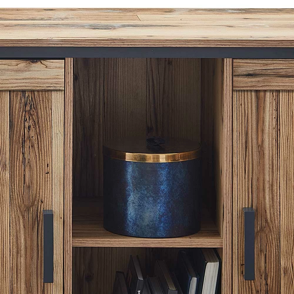 184x89x45 Sideboard in rustikalem Holz Dekor - Olegana 184x89x45 Sideboard In Rustikalem Holz Dekor - Olegana -Landuva Shop 184x89x45 sideboard in rustikalem holz dekor und dunkelgrau olegana 04