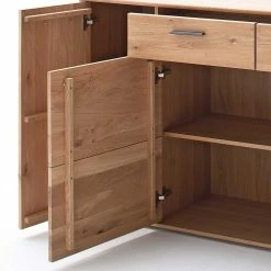 184x90x44 Eiche Anrichte Mit Vier Türen - Assela -Landuva Shop 184x90x44 eiche anrichte mit vier tueren und zwei schubladen modern assela 03