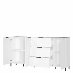 192x98x40 Große Anrichte In Weiß & Marmor - Mydenza 6 192x98x40 Große Anrichte In Weiß & Marmor - Mydenza -Landuva Shop 192x98x40 grosse anrichte in weiss marmor mit 3 tueren 3 schubladen mydenza 04