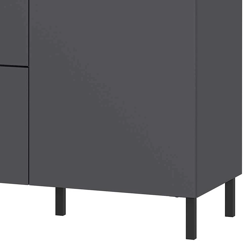 192x98x40 Hohes Sideboard in Dunkelgrau - Lurys 192x98x40 Hohes Sideboard In Dunkelgrau - Lurys -Landuva Shop 192x98x40 hohes sideboard in dunkelgrau mit wildeiche viel stauraum lurys 03