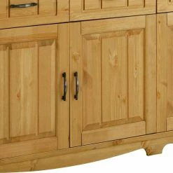 194x89x37 Holz Sideboard Aus Kiefer Natur - Vanpos -Landuva Shop 194x89x37 holz sideboard aus kiefer natur 4 tuerig 4 schubladen vanpos 02