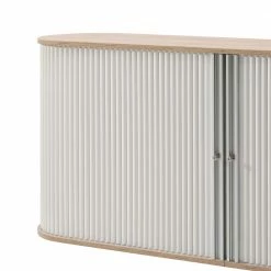 196cm Rollladen Sideboard In Weiß Eiche - Bassy -Landuva Shop 196cm rollladen sideboard in weiss eiche abschliessbar bassy 04