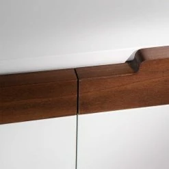 2-türige Design Kommode In Weiß & Nussbaum - Onesty 7 2-türige Design Kommode In Weiß & Nussbaum - Onesty -Landuva Shop 2 tuerige design kommode in weiss nussbaum mit buegelgestell aus metall onesty 05