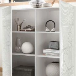 2-türige Kommode In Hochglanz Weiß - Vascaub -Landuva Shop 2 tuerige kommode in hochglanz weiss lackiert mit druck vascaub 03