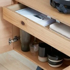 200x73x47 Cm Sideboard Mit Vier Türen - Duravai 5 200x73x47 Cm Sideboard Mit Vier Türen - Duravai -Landuva Shop 200x73x47 cm sideboard mit vier tueren in wildeiche furnier schwarz duravai 03