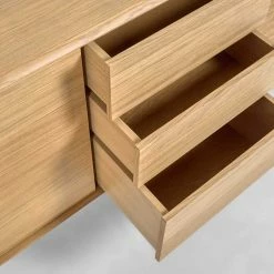200x86x45 Skandi Sideboard In Eiche - Grover -Landuva Shop 200x86x45 skandi sideboard in eiche mit drei tueren schubladen grover 04